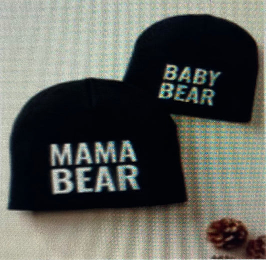 Mama Bear & Baby Bear Hat Set