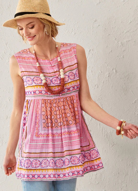 Anneliese Boho Embroidered Baby Doll Tank